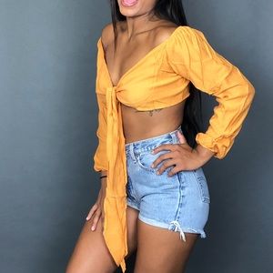 Yellow Crop Top